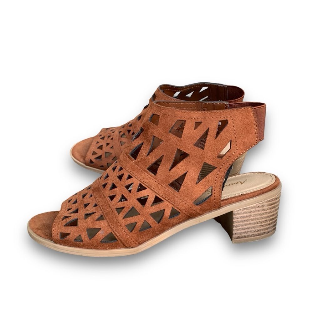 American Eagle Aztec Southwestern Cutout boho Heeled Sandals Women’s size 7 - Picture 2 of 13
